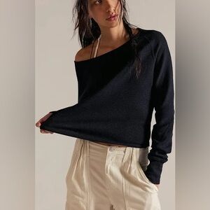 Free People We The Free Jess Long Sleeve in Black